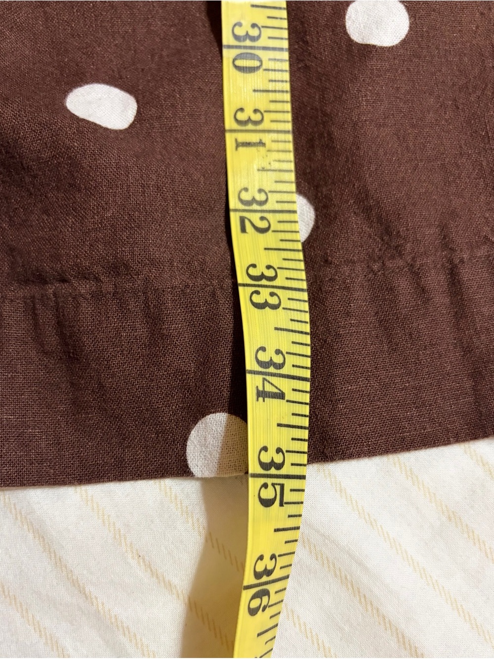 Women’s Brown Polka Dot Casual Cropped Pants - White Dot Print OLD NAVY SIZE L - Picture 10 of 12